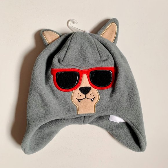2/$10* NEW Toddler Hat 12-24 Months Fleece Grey Bear or Raccoon NWT - Picture 1 of 3